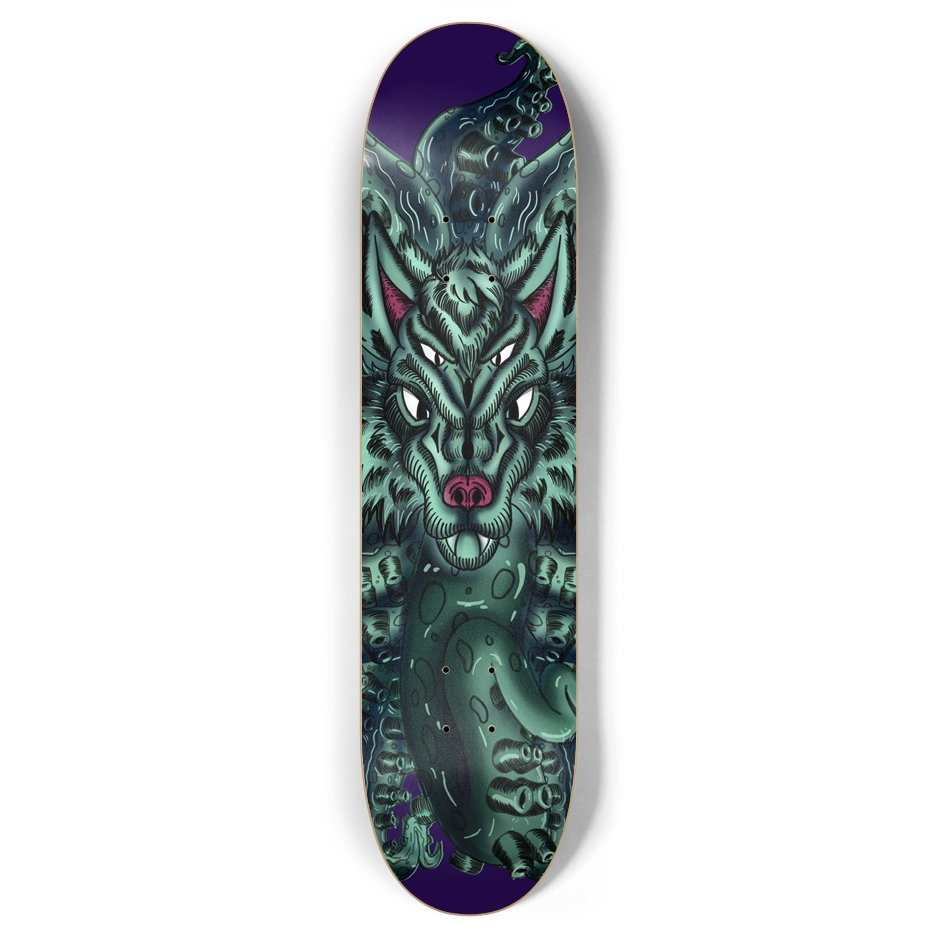 Wolf Tulu 7.87" Skateboard AMCThorn Art