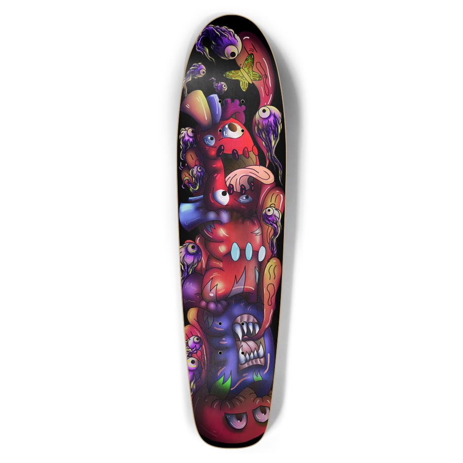 ChaosHeart Totem Bottle Tail Skateboard AMCThorn Art