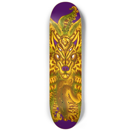 Golden Wolf Tulu 8.25" Skateboard AMCThorn Art