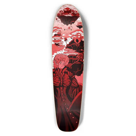 Sky Ray Commander Red Bottletail Skateboard