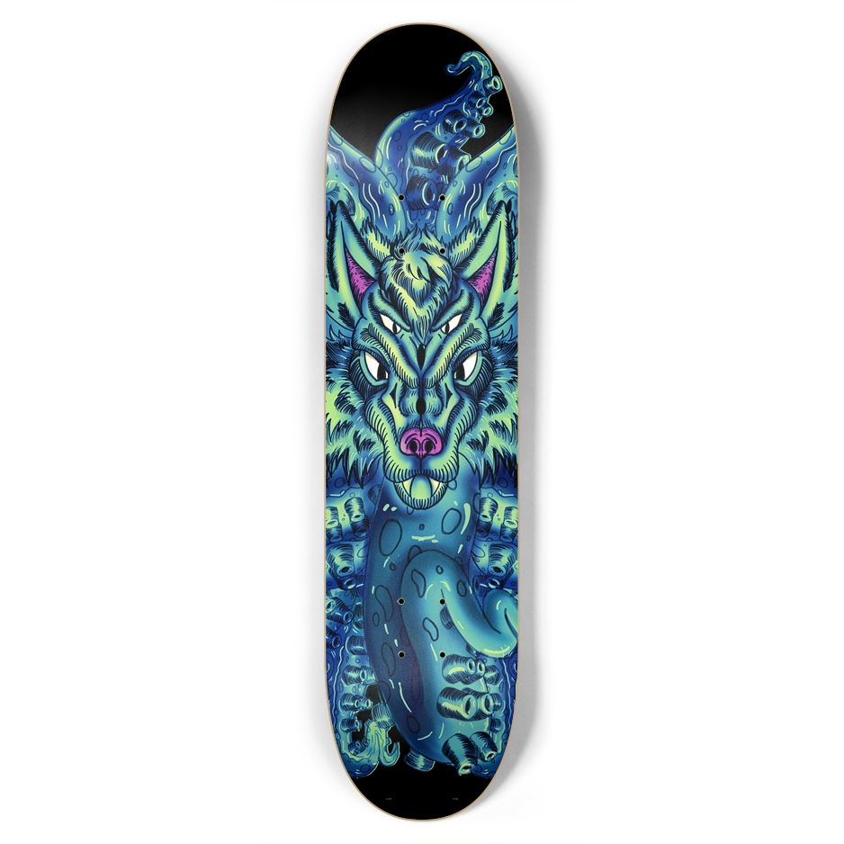 Deep Blue Sea Wolf Tulu "7.75 Skateboard AMCThorn Art