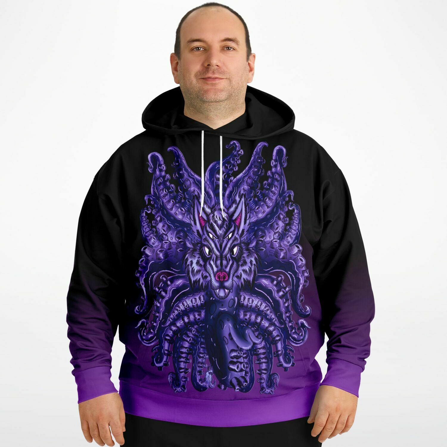 Deep Purple Wolf Tulu Athletic Plus-size Hoodie copy Subliminator