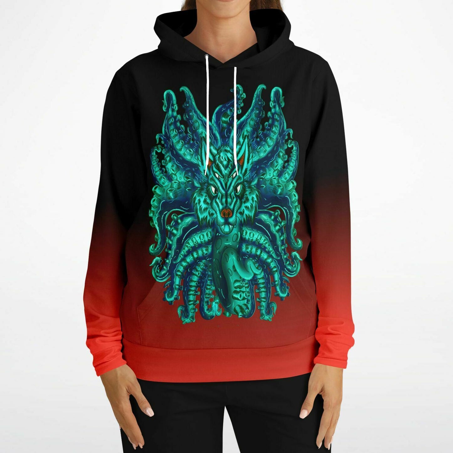 Turquoise Wolf Tulu Athletic Hoodie Subliminator