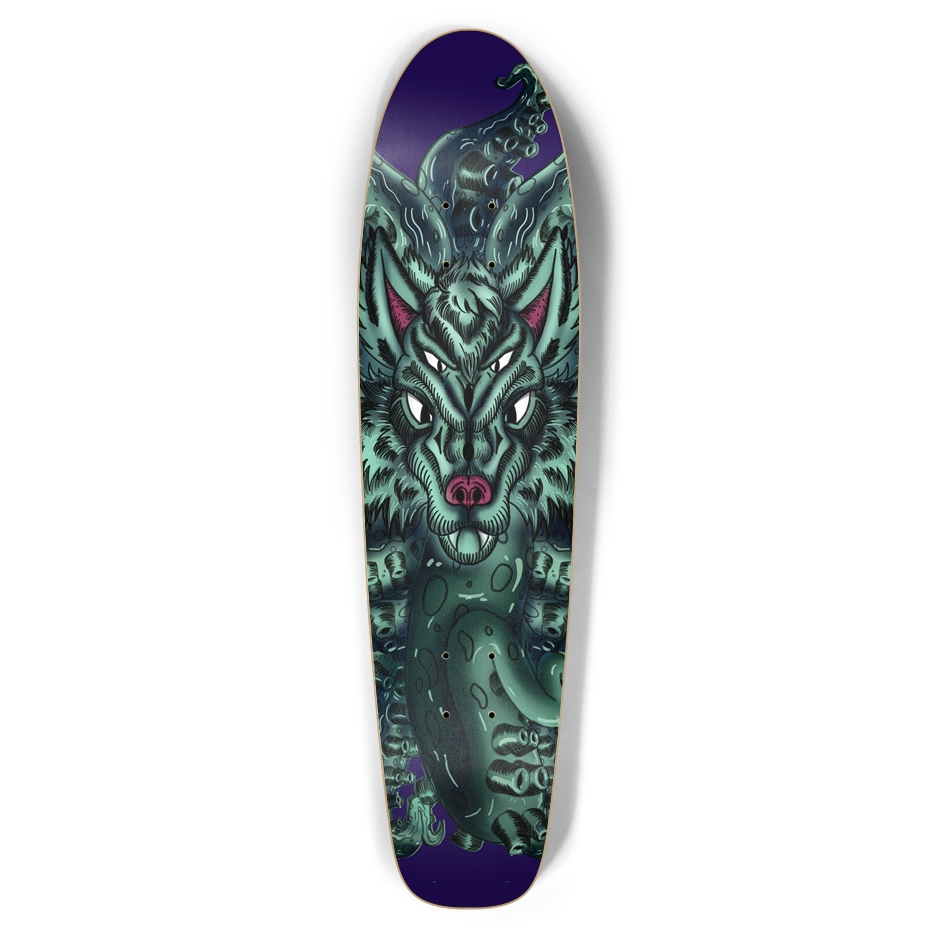 Wolf Tulu Bottle Tail Skateboard AMCThorn Art