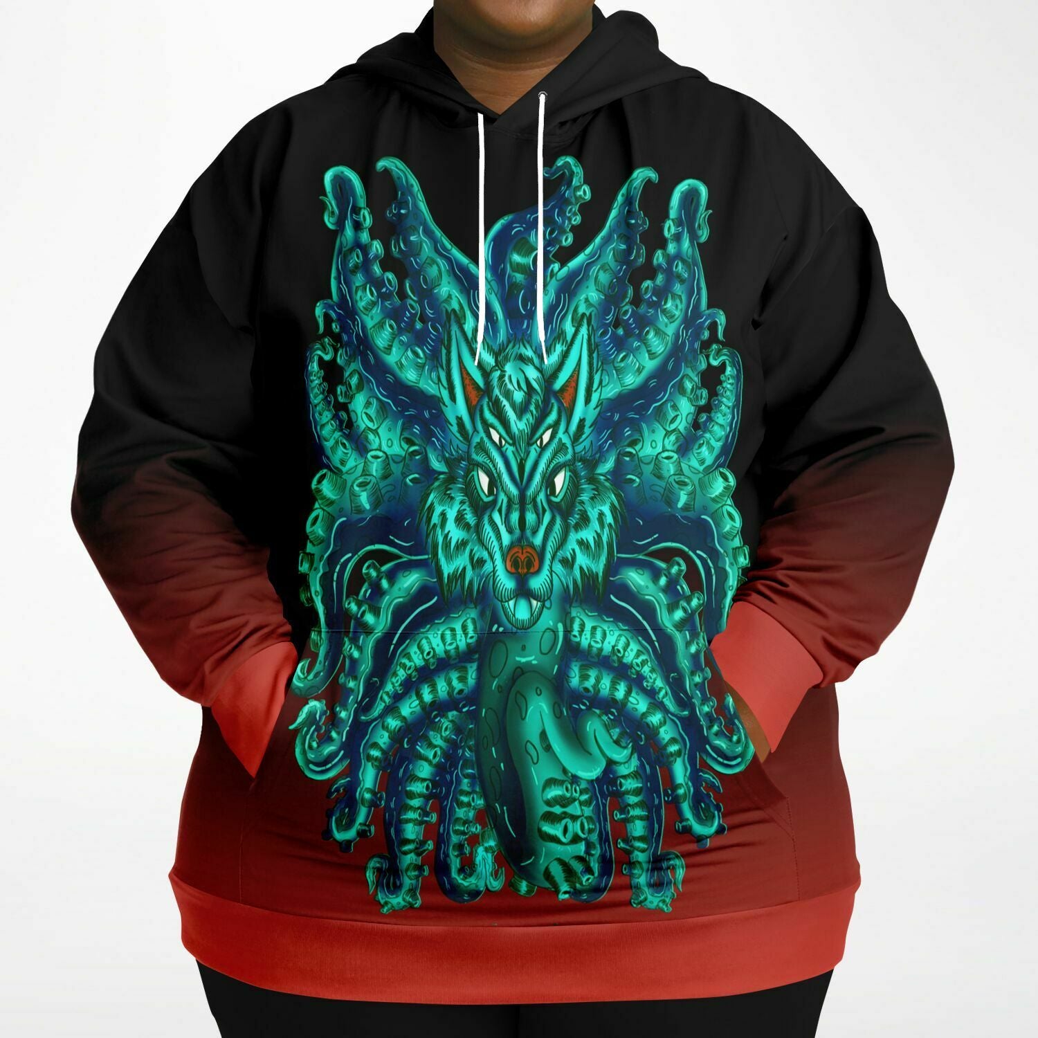 Turquoise Wolf Tulu Athletic Plus-size Hoodie copy Subliminator