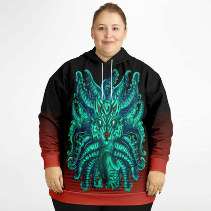 Turquoise Wolf Tulu Athletic Plus-size Hoodie copy Subliminator