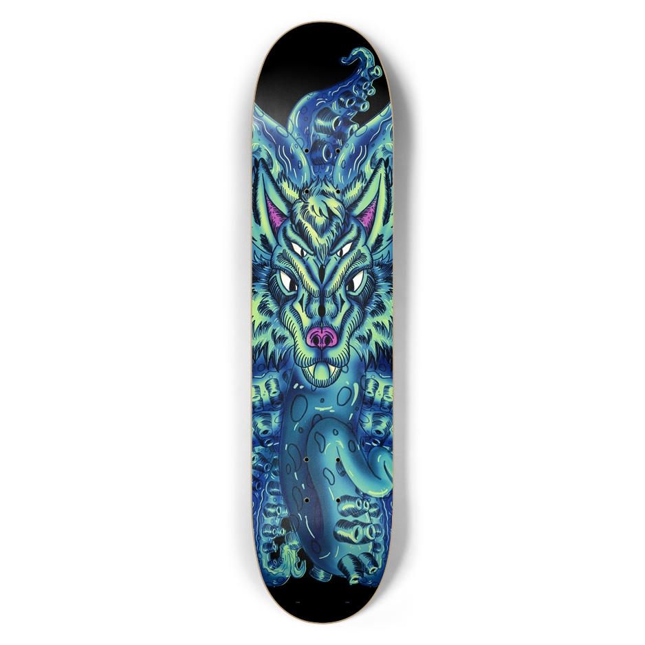 Deep Blue Sea Wolf Tulu "7.5 Skateboard AMCThorn Art