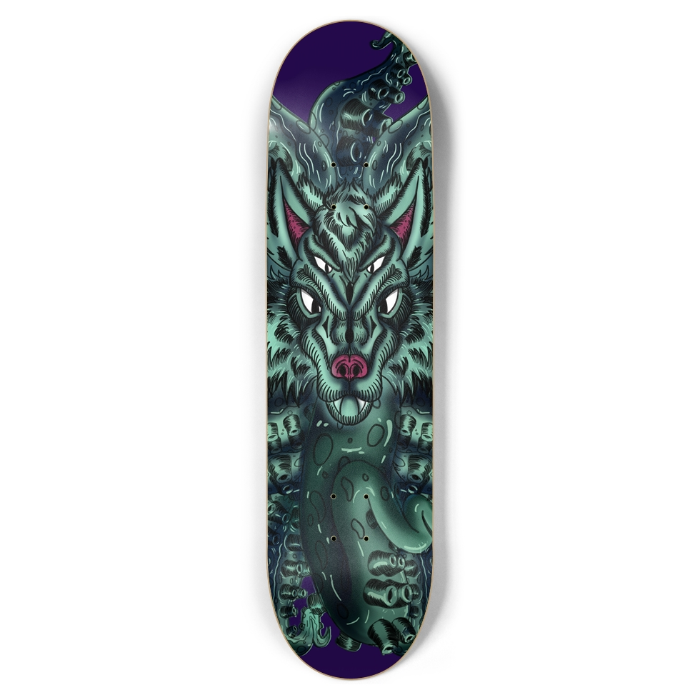 Wolf Tulu 8.5" Skateboard AMCThorn Art