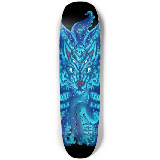 Deep Blue Wolf Tulu Square Nose Skateboard