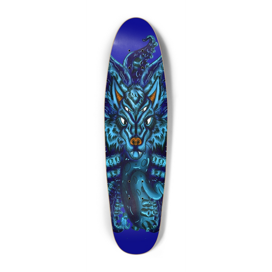 Blue Wolf Tulu Crusier Skateboard AMCThorn Art