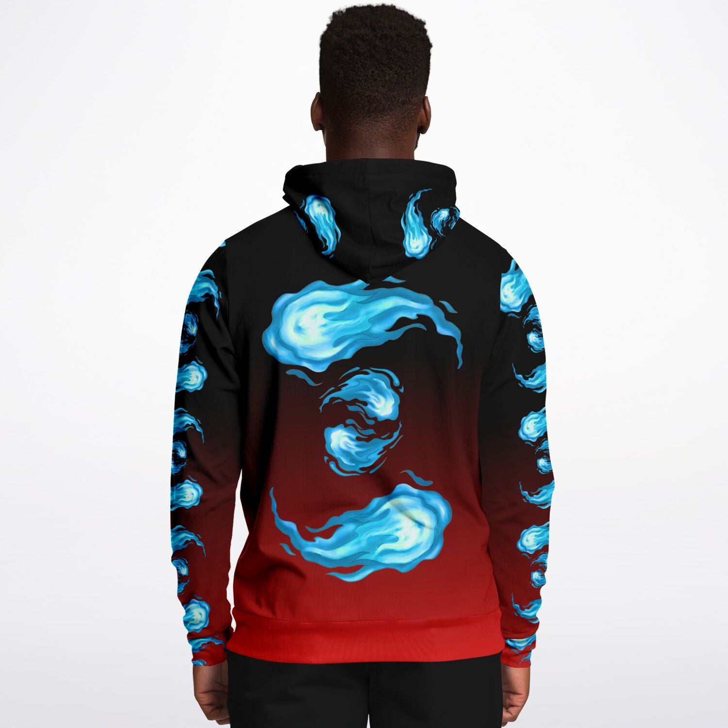 AMCThorn Art Flamesplosion Hoodie with Red Gradient Subliminator