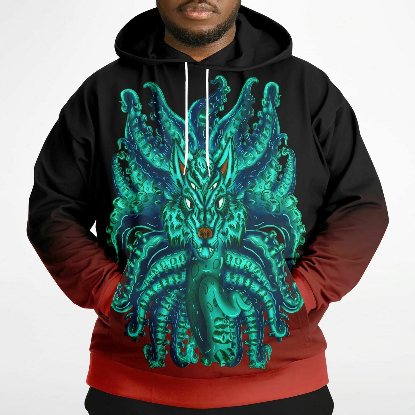 Turquoise Wolf Tulu Athletic Plus-size Hoodie copy Subliminator