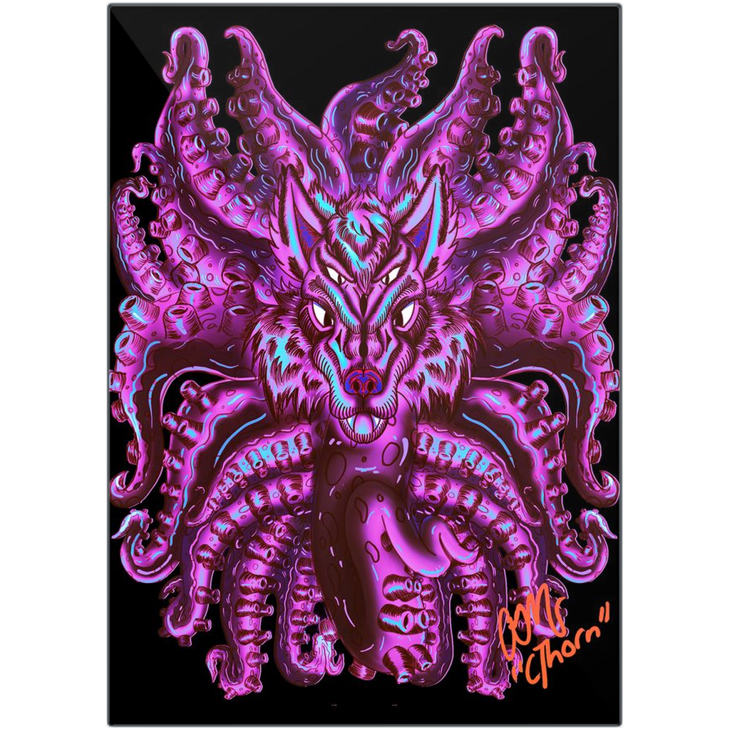 Cotton Candy  Wolf Tulu Metal Print AMCThorn Art