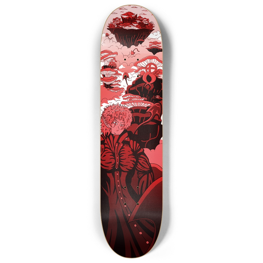 Sky Ray Commander Red 8" Skateboard