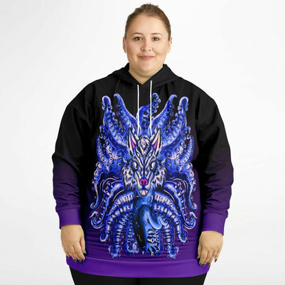 Deep Velvet Blue-Yellow Wolf Tulu Athletic Plus-size Hoodie copy Subliminator