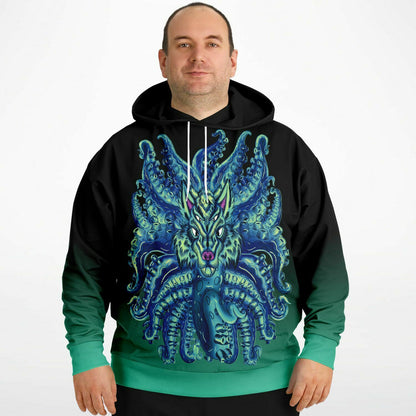 Deep Blue Sea Wolf Tulu High Quality Athletic Plus-size Hoodie - AMCThorn Art