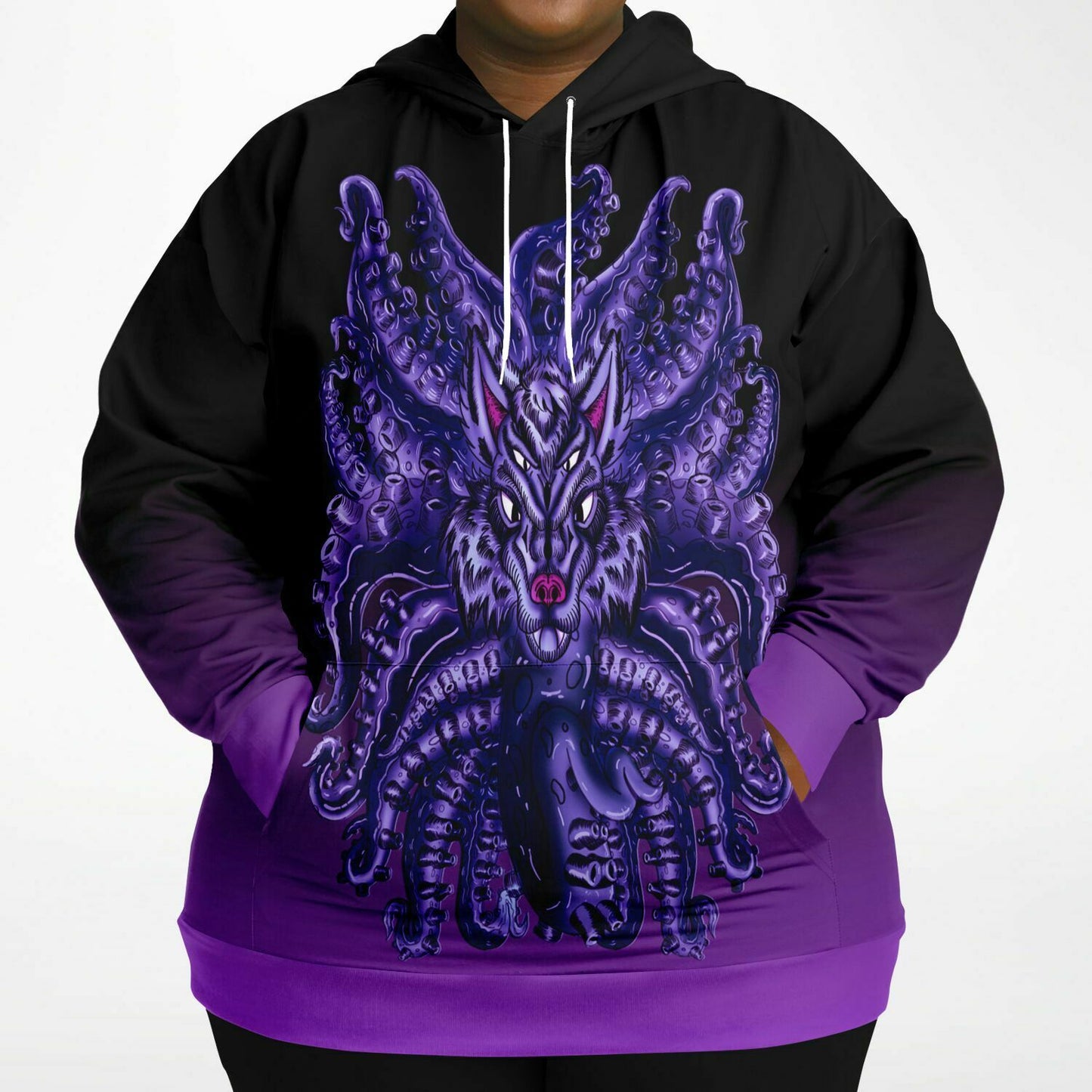 Deep Purple Wolf Tulu Athletic Plus-size Hoodie copy Subliminator