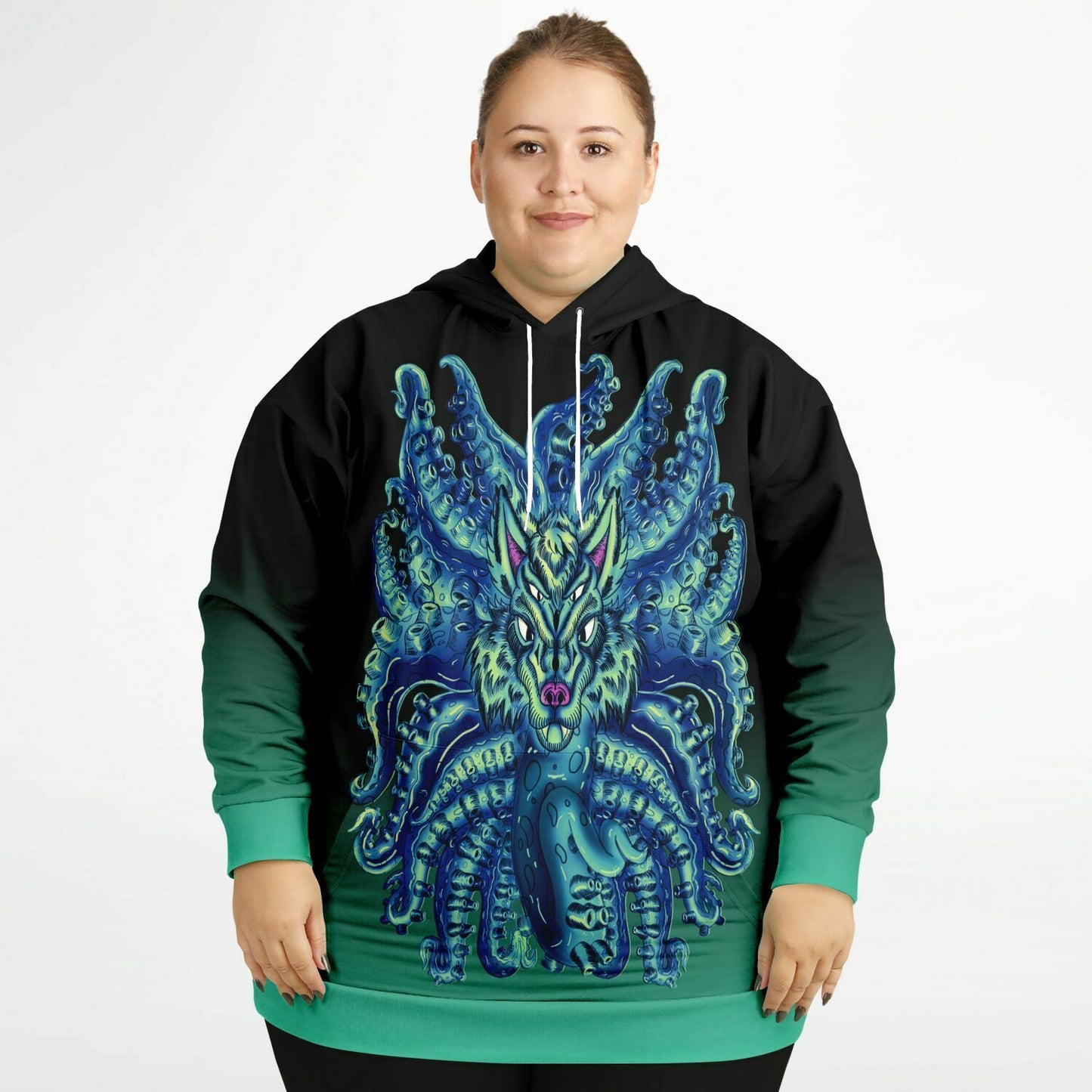 Deep Blue Sea Wolf Tulu High Quality Athletic Plus-size Hoodie - AMCThorn Art