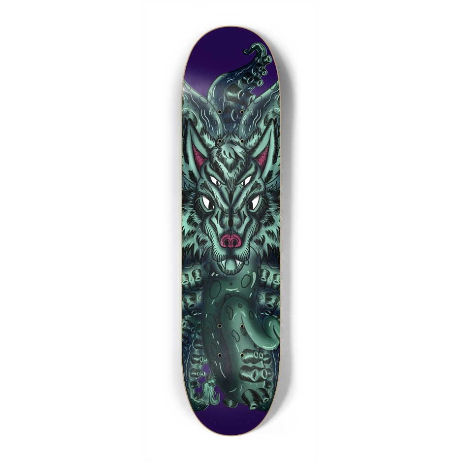 Wolf Tulu 7.25" Skateboard for Kids AMCThorn Art