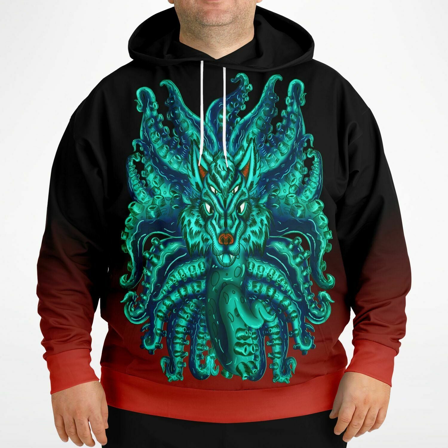 Turquoise Wolf Tulu Athletic Plus-size Hoodie copy Subliminator