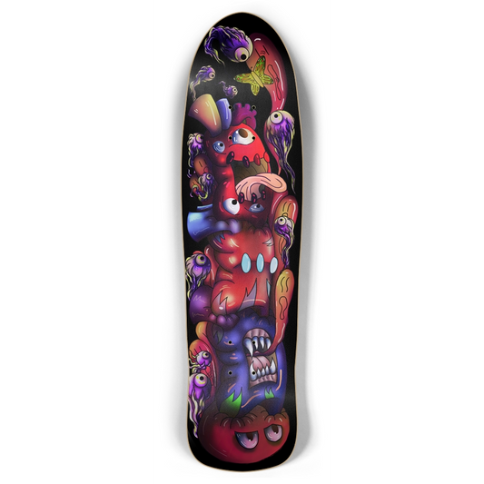 ChaosHeart Totem Retro Rocket Skateboard AMCThorn Art