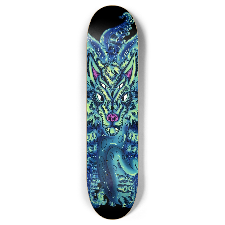 Deep Blue Sea Wolf Tulu "7.87 Skateboard AMCThorn Art