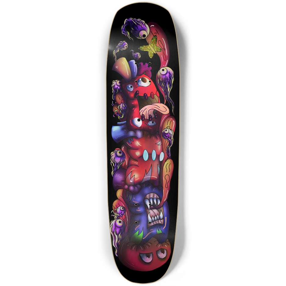 ChaosHeart Totem Square Nose Skateboard AMCThorn Art