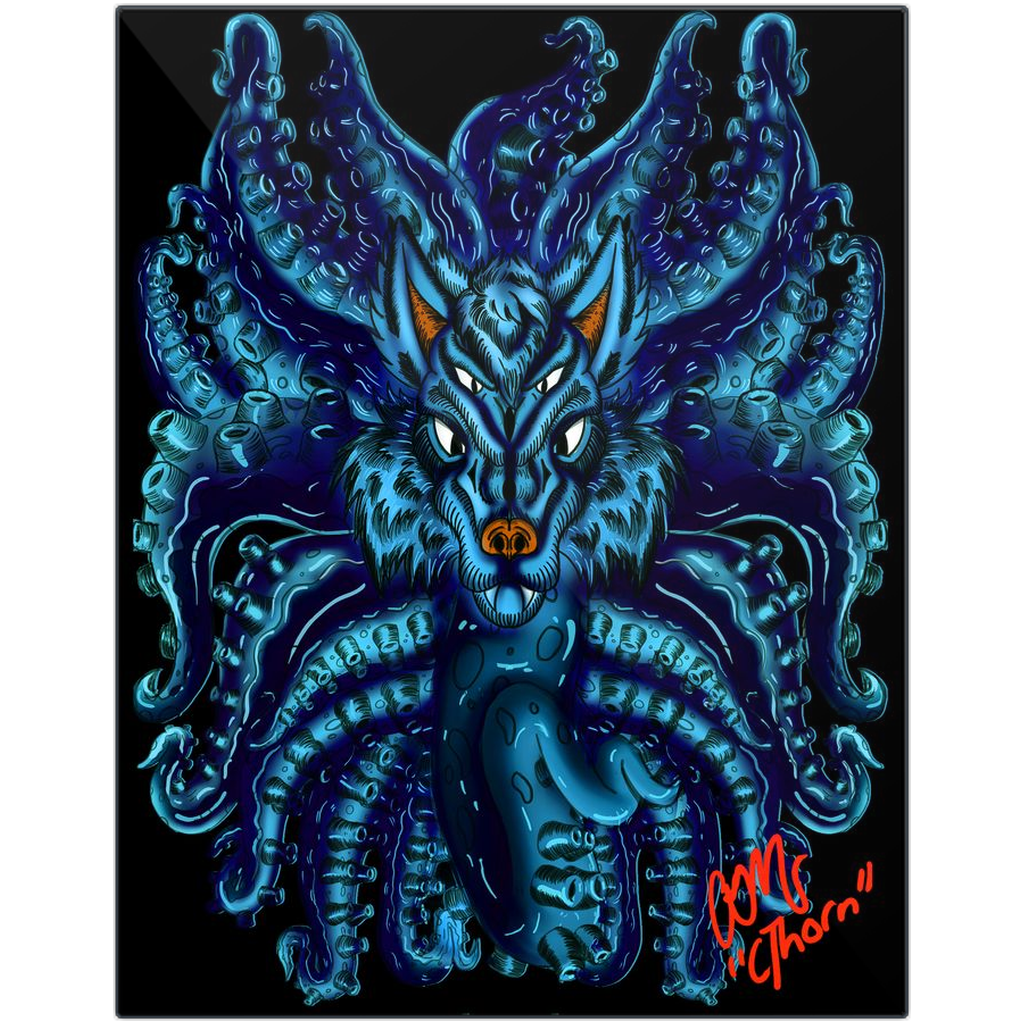 Blue Wolf Tulu Metal Print AMCThorn Art