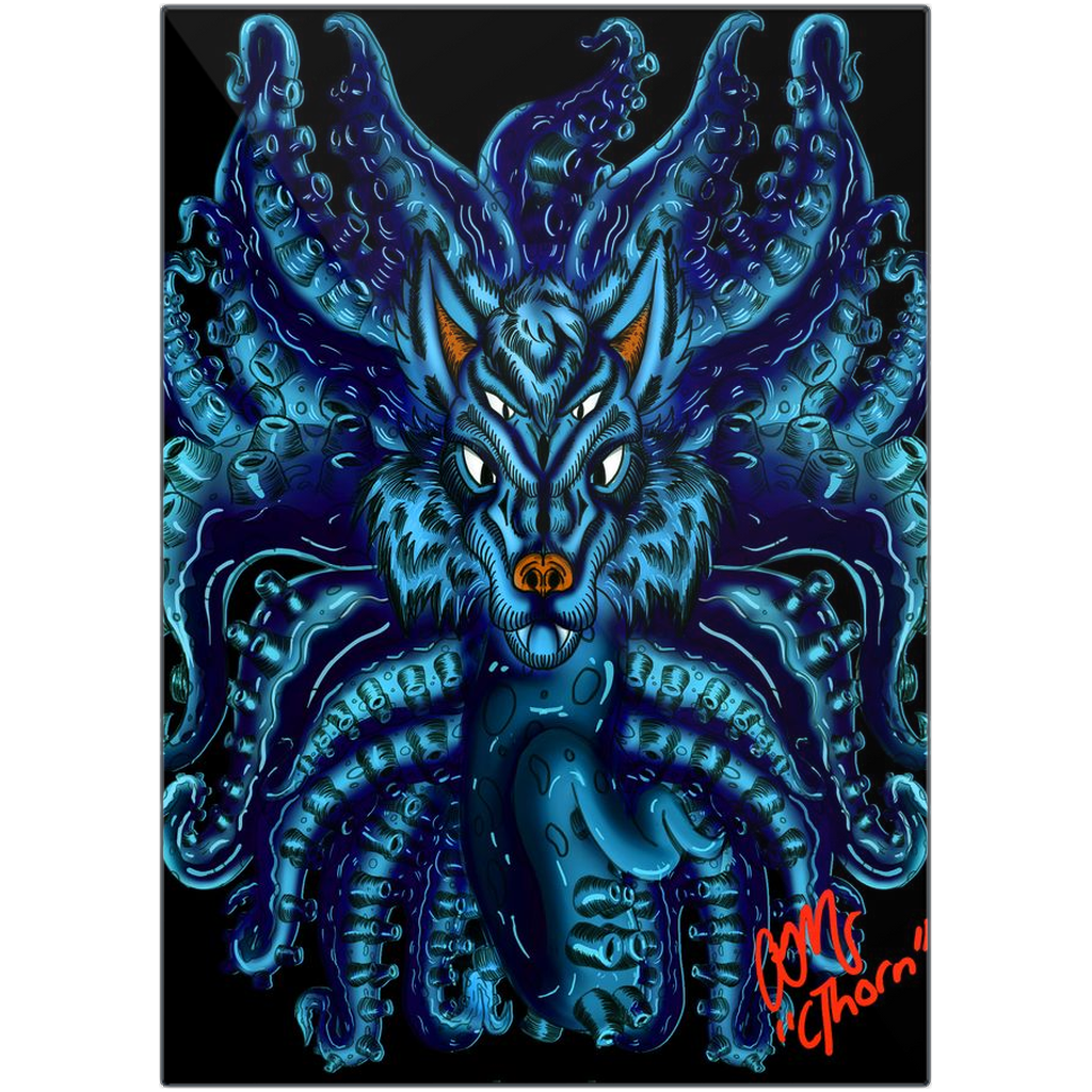 Blue Wolf Tulu Metal Print AMCThorn Art