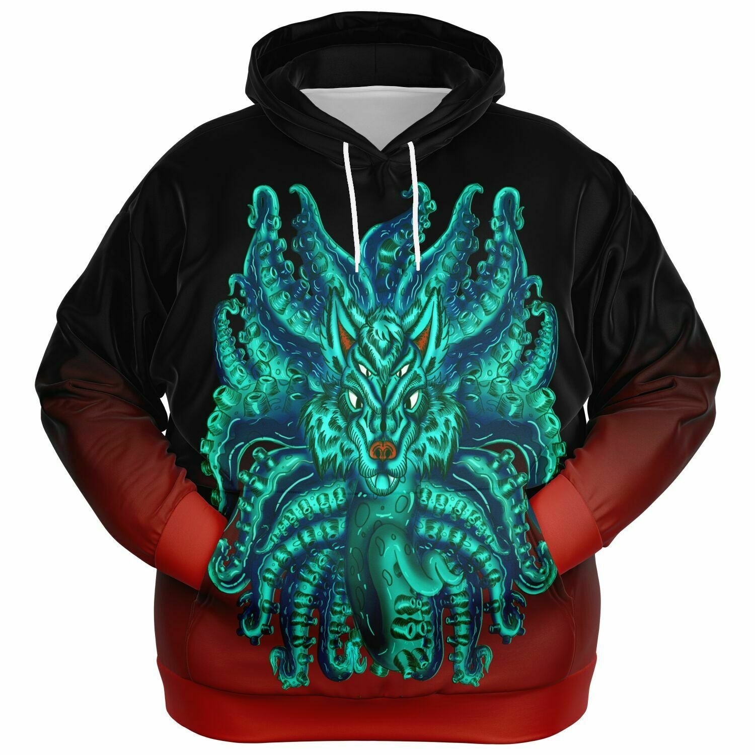 Turquoise Wolf Tulu Athletic Plus-size Hoodie copy Subliminator