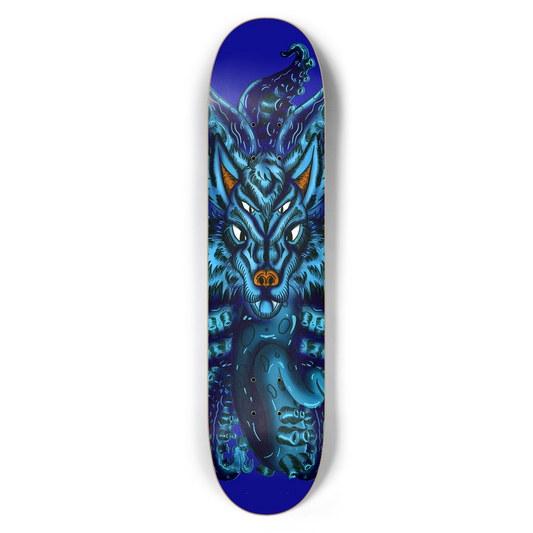 Blue Wolf Tulu 7.5" Skateboard AMCThorn Art