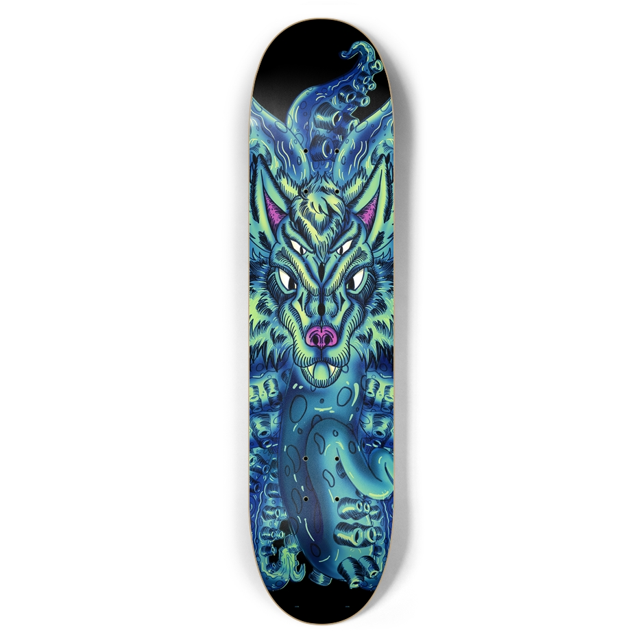 Deep Blue Sea Wolf Tulu "7.62 Skateboard AMCThorn Art