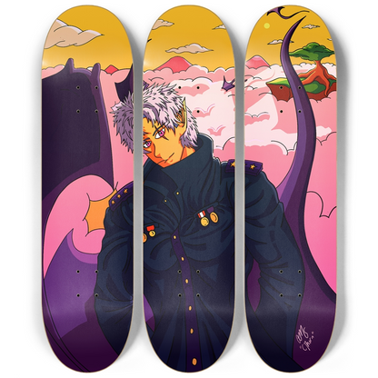 Sky Ray Commander 2 Skateboard Triptych Art Print