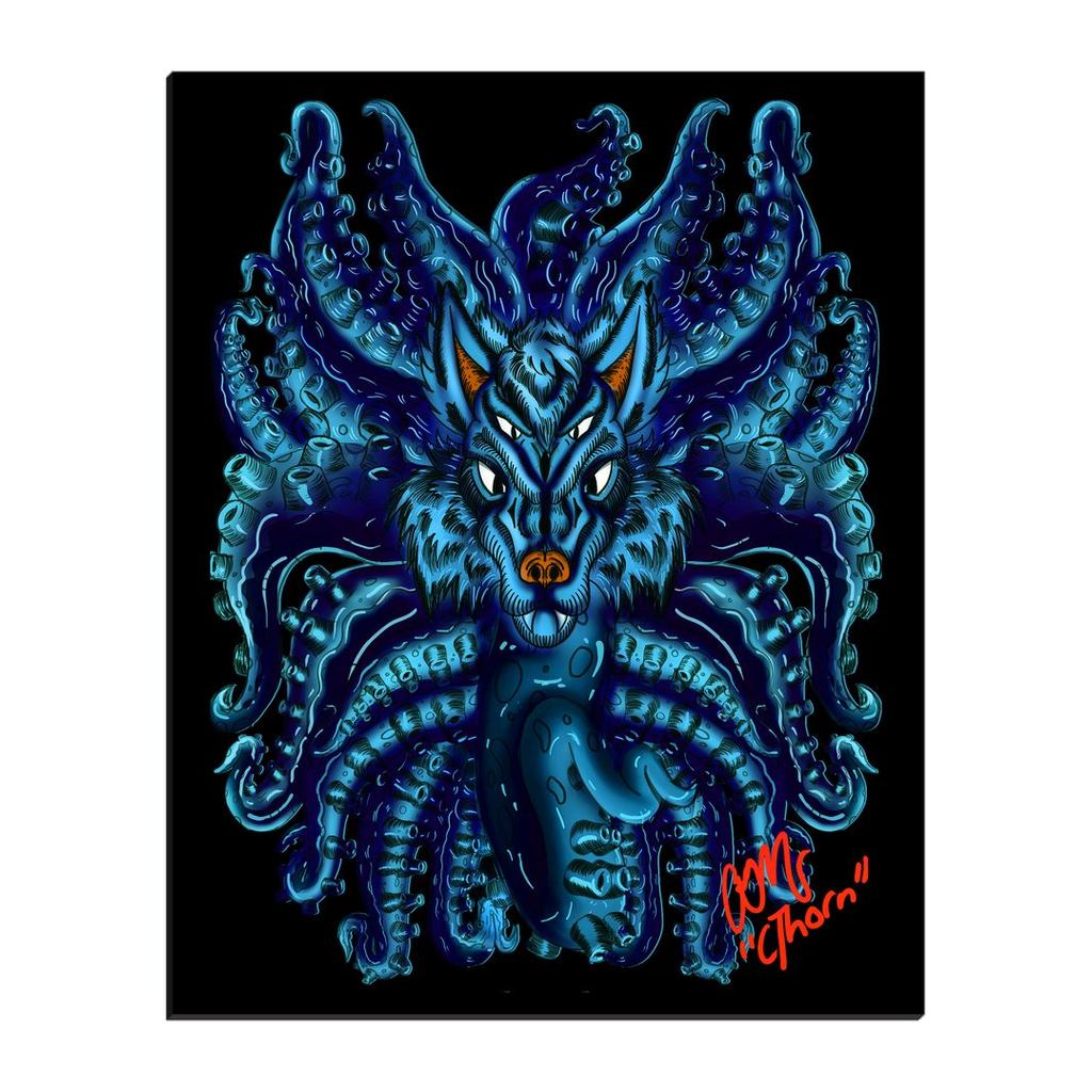 Blue Wolf Tulu Easel Back Canvas