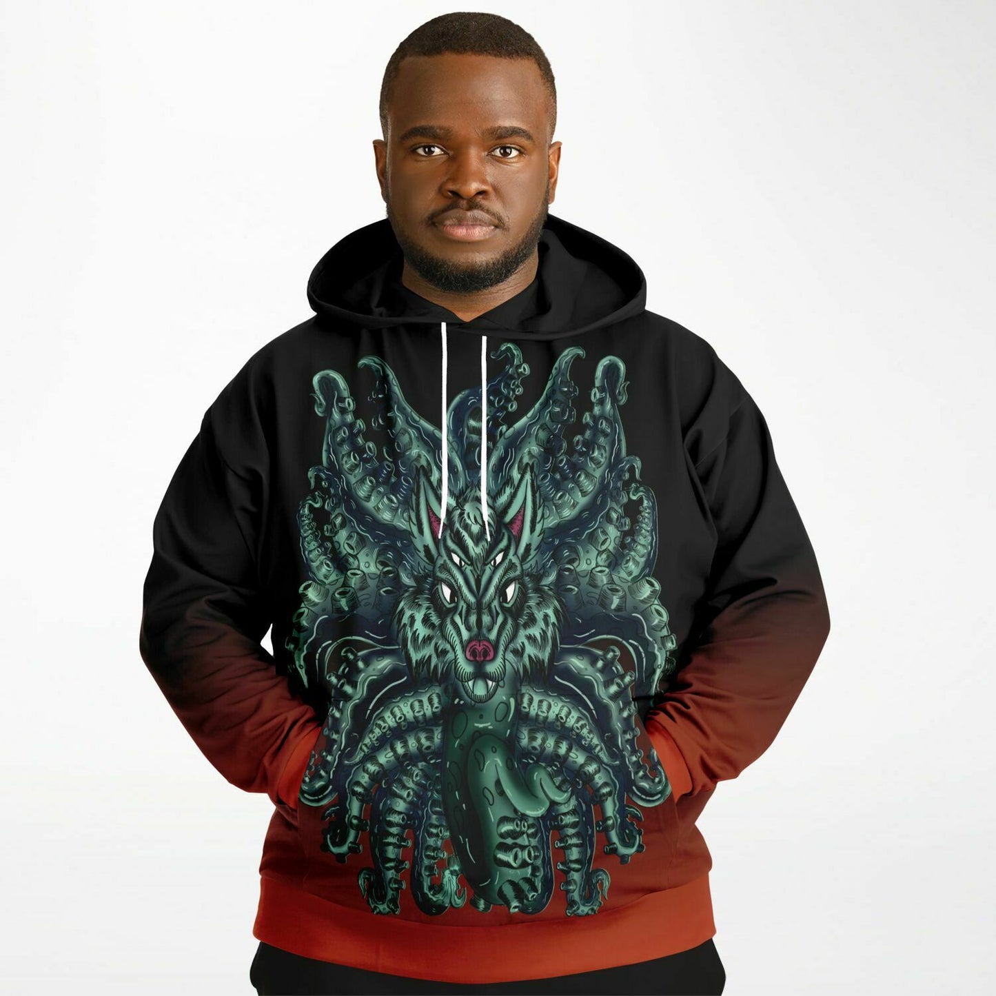 Wolf Tulu High Quality Athletic Plus-size Hoodie - AMCThorn Art