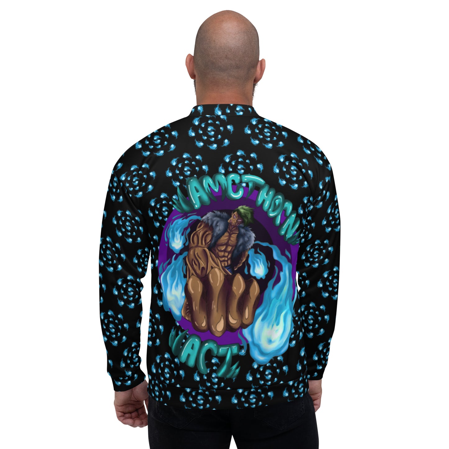 AMCThorn Art Flame Spiral Unisex Bomber Jacket