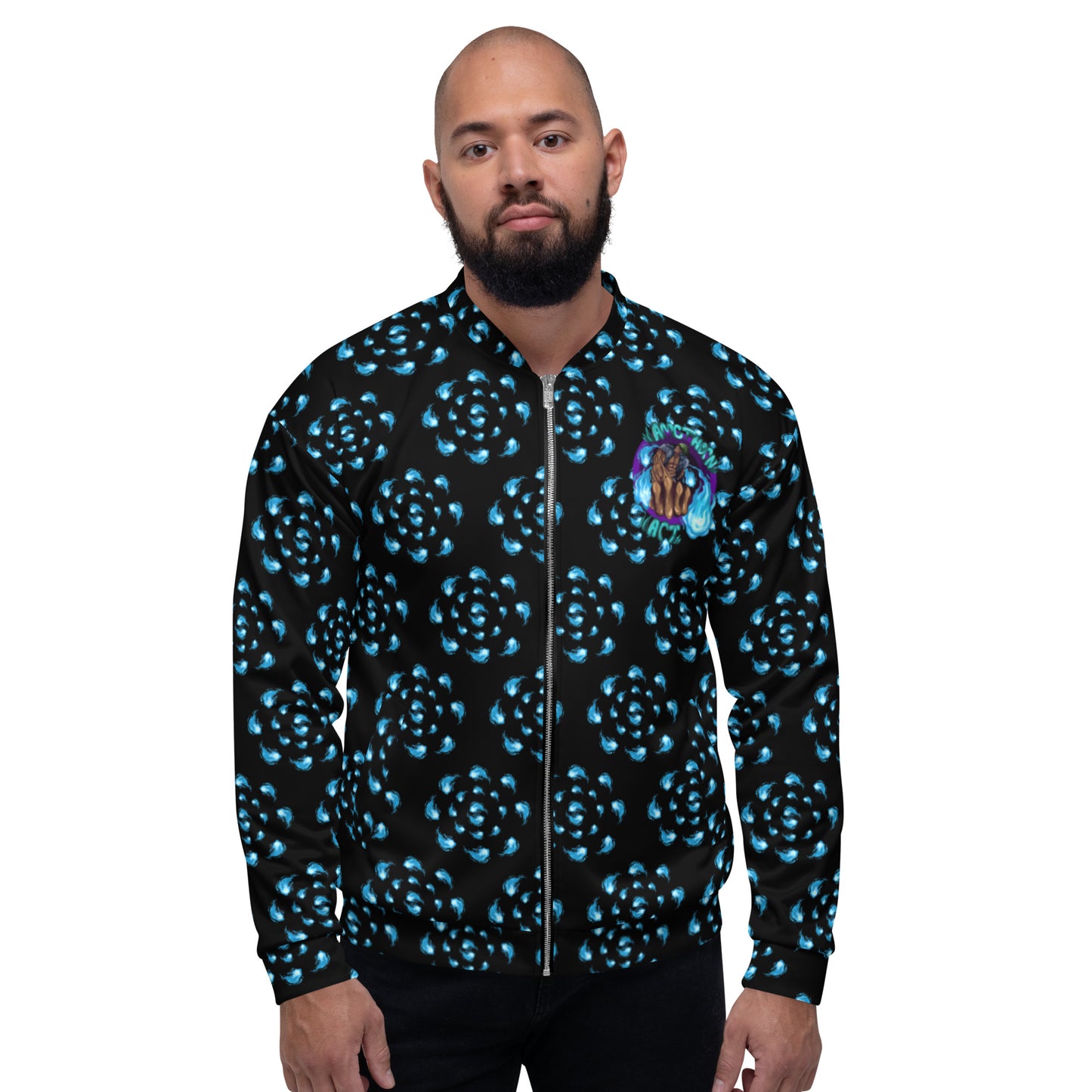 AMCThorn Art Flame Spiral Unisex Bomber Jacket