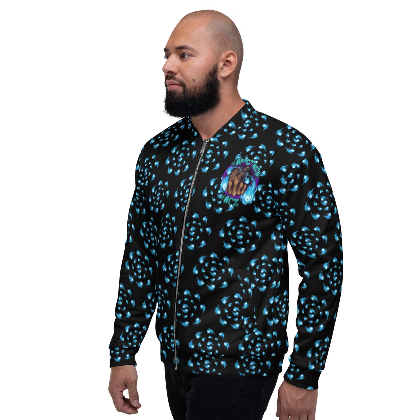 AMCThorn Art Flame Spiral Unisex Bomber Jacket