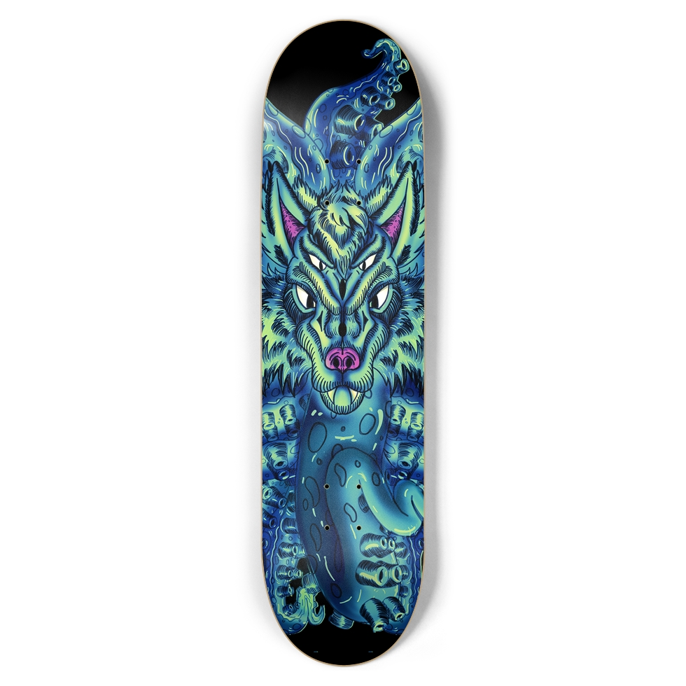 Deep Blue Sea Wolf Tulu "8.5 Skateboard AMCThorn Art