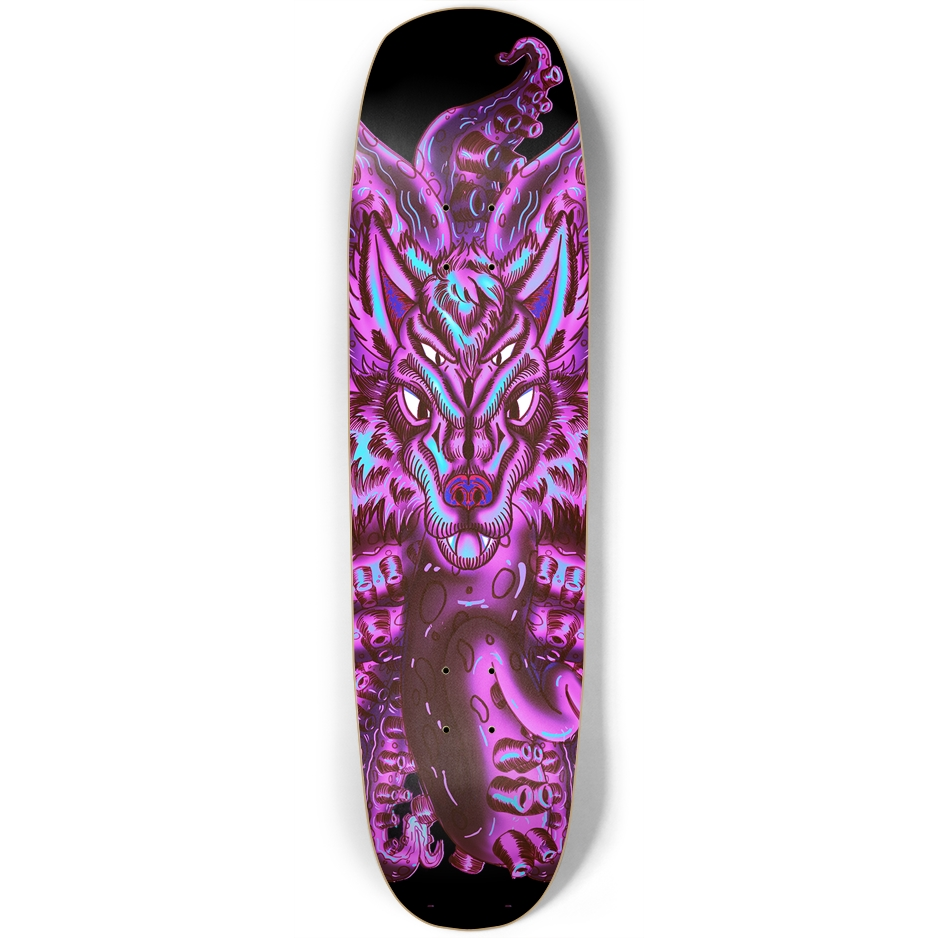 Cotton Candy Retro Square Nose Skateboard AMCThorn Art