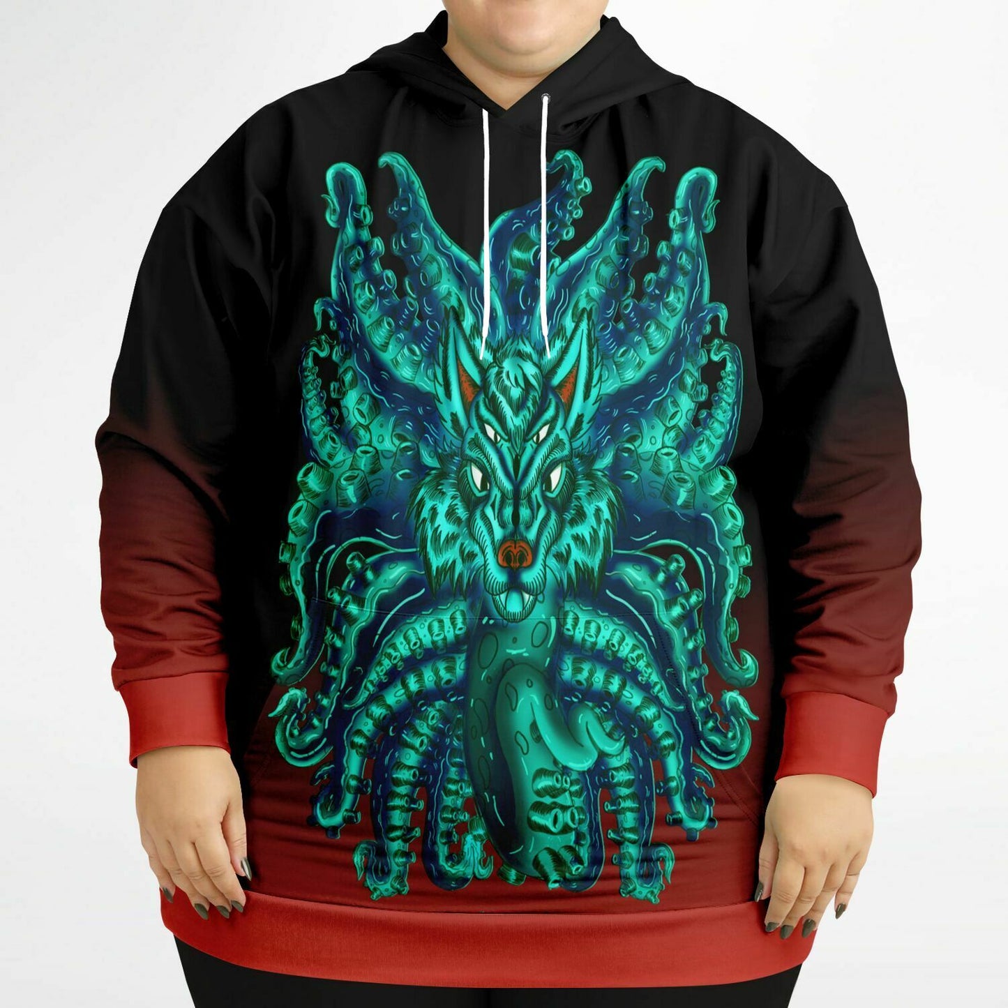 Turquoise Wolf Tulu Athletic Plus-size Hoodie copy Subliminator