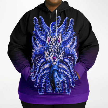 Deep Velvet Blue-Yellow Wolf Tulu Athletic Plus-size Hoodie copy Subliminator