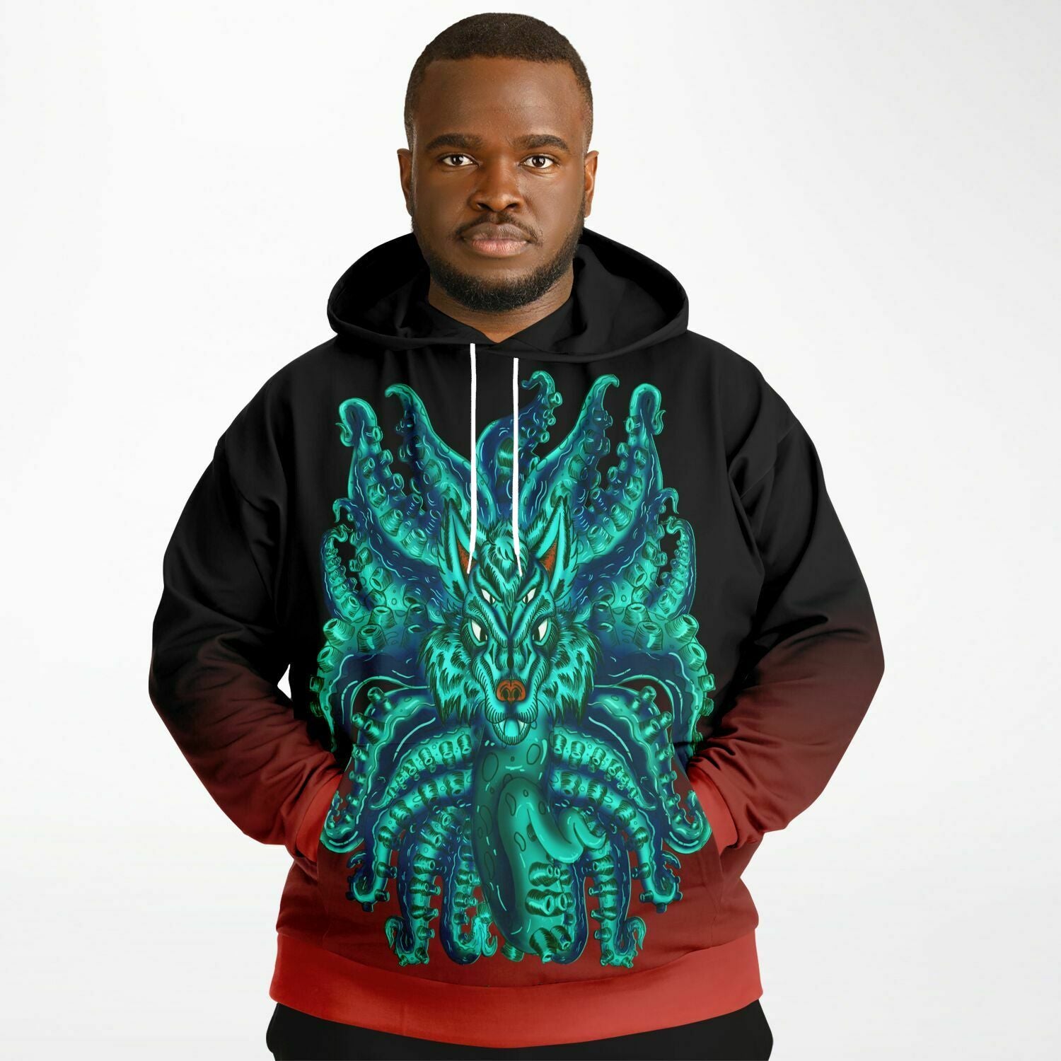 Turquoise Wolf Tulu Athletic Plus-size Hoodie copy Subliminator