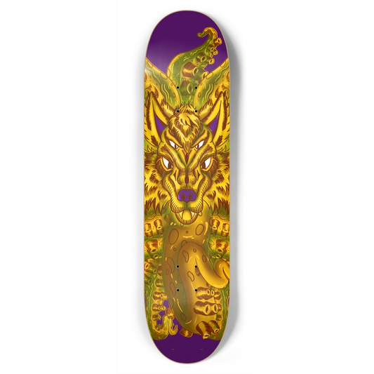 Golden Wolf Tulu 7.75" Skateboard AMCThorn Art