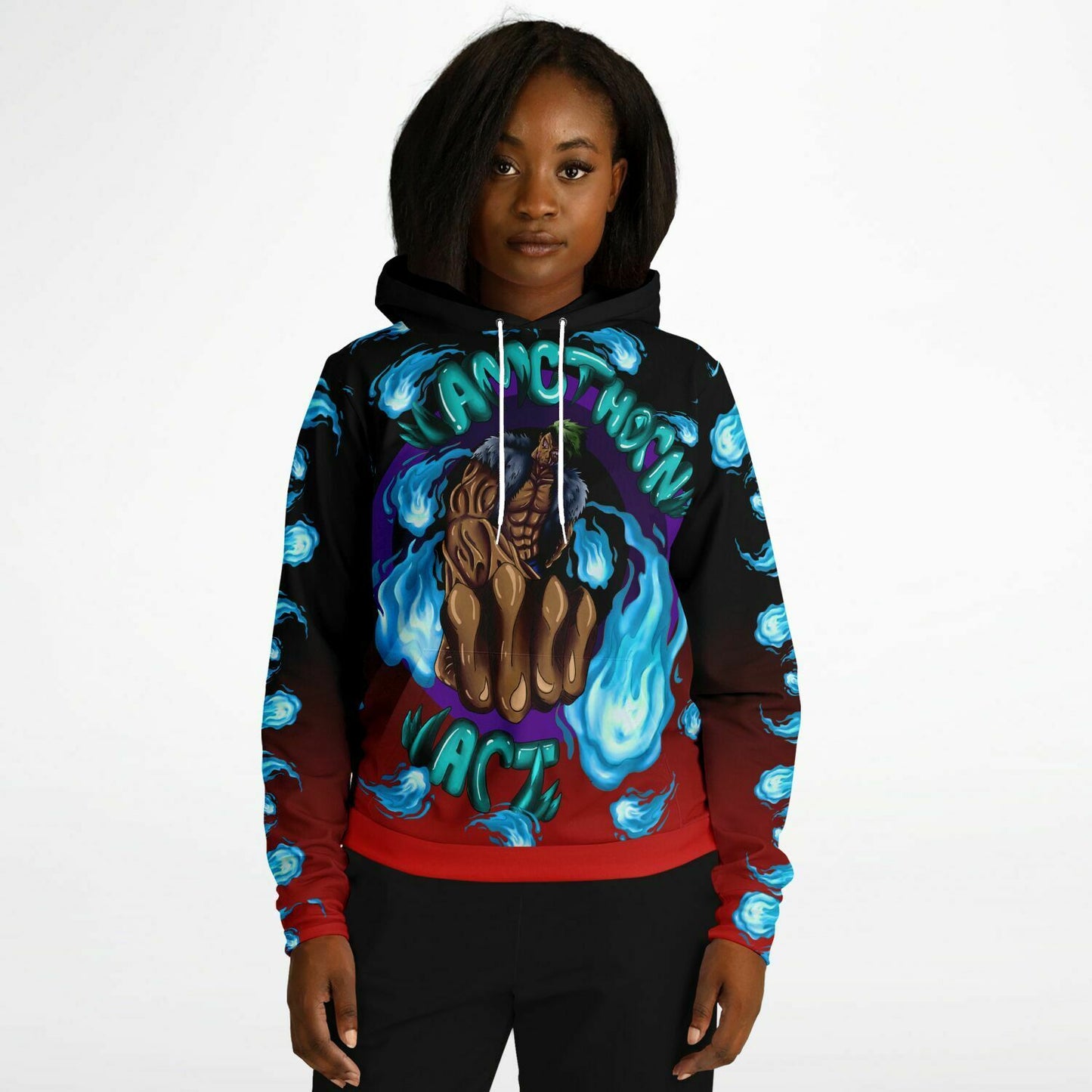 AMCThorn Art Flamesplosion Hoodie with Red Gradient Subliminator