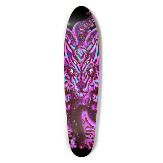 Cotton Candy Wolf Tulu  Longboard AMCThorn Art