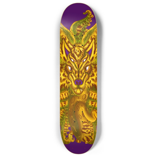 Golden Wolf Tulu 8" Skateboard AMCThorn Art