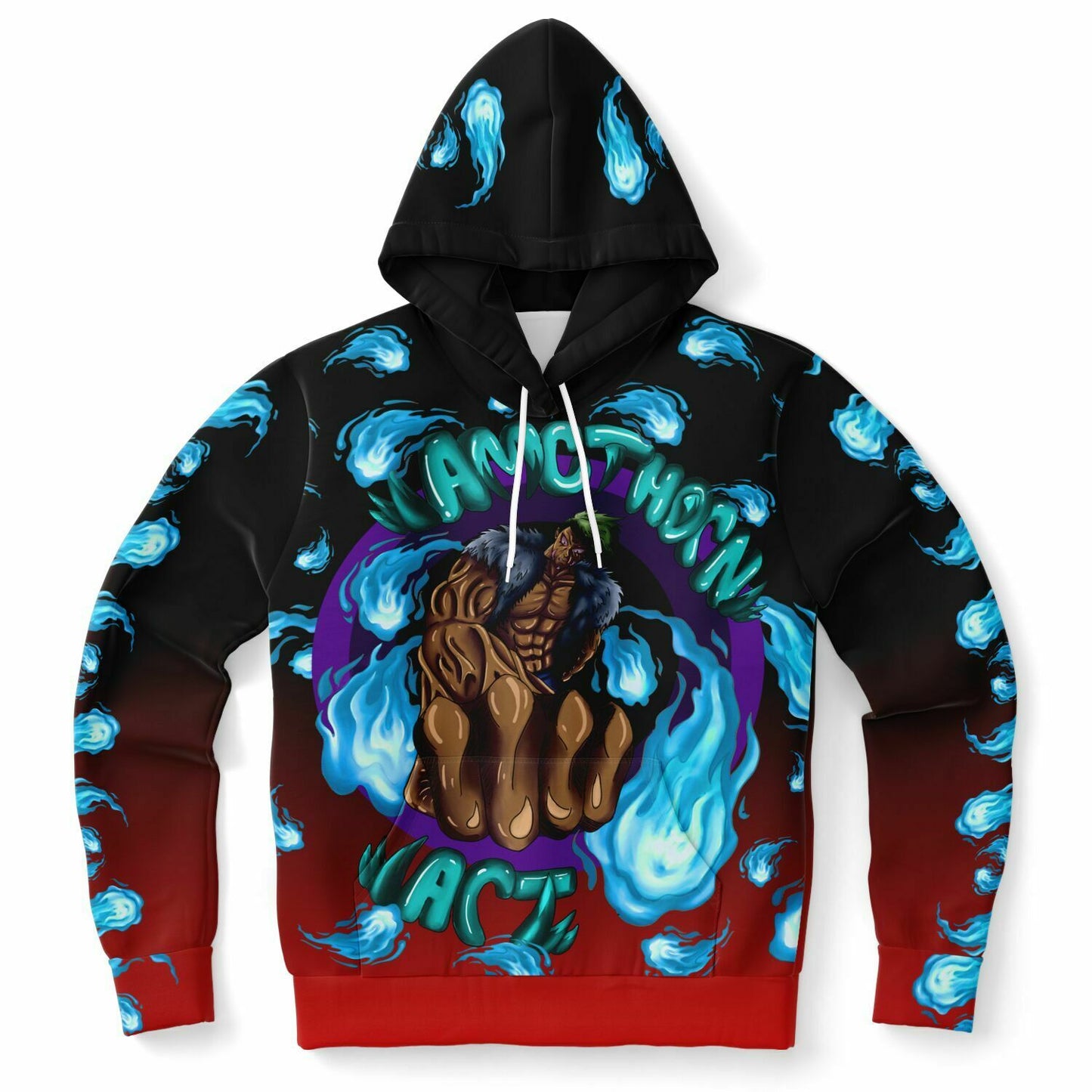 AMCThorn Art Flamesplosion Hoodie with Red Gradient Subliminator