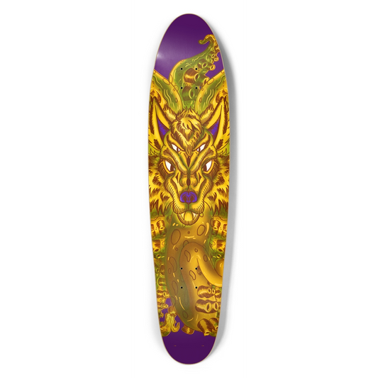 Golden Wolf Tulu Longboard AMCThorn Art