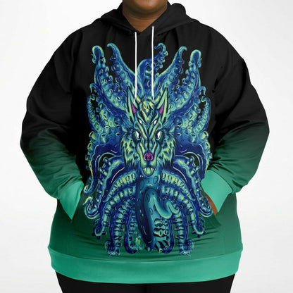 Deep Blue Sea Wolf Tulu High Quality Athletic Plus-size Hoodie - AMCThorn Art